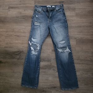 KanCan Women's Distressed Blue Jeans